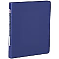 Office Depot® Brand Nonstick 3-Ring Binder, 1/2" Round Rings, Blue