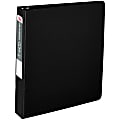 Office Depot® Brand Nonstick 3-Ring Binder, 1 1/2" Round Rings, 49% Recycled, Black