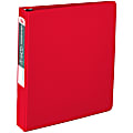 Office Depot® Brand Nonstick 3-Ring Binder, 1 1/2" Round Rings, Red