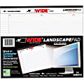 Roaring Spring Wide Landscape College-Rule Pad, 75 Sheets, Perforated, Hole-Punched, 11" x 9 1/2", White Paper/Black Binding