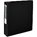 Office Depot® Brand Nonstick 3-Ring Binder, 2" Round Rings, 49% Recycled, Black