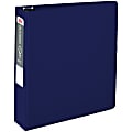 Office Depot® Brand Nonstick 3-Ring Binder, 2" Round Rings, 49% Recycled, Blue