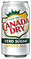 Canada Dry Zero Sugar Ginger Ale, 12 Oz., Case Of 24