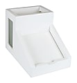 Victor® Pure White Collection™ Pencil Cup With Note Holder, 4"H x 4 1/2"W x 6 3/10"D, White