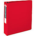 Office Depot® Brand Nonstick 3-Ring Binder, 2" Round Rings, Red