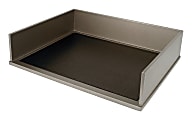 Victor Wood Classic Silver Collection Stacking Letter Tray, 3 1/16"H x 10 11/16"W x 13 7/16"D, Silver