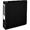 Office Depot® Brand Nonstick 3-Ring Binder, 3" Round Rings, 49% Recycled, Black