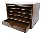 Victor® Desktop Organizer, 9 3/4"H x 14"W x 10 3/4"D, Mocha Brown 1 thumbnail image