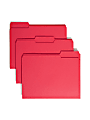 Smead® Color File Folders, Letter Size, 1/3 Cut, Red, Box Of 100
