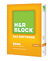 H&R Block 13 Basic Tax Software, For PC/Mac, Traditional Disc