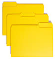 Smead® Color File Folders, Letter Size, 1/3 Cut, Yellow, Box Of 100