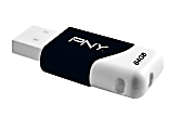PNY Compact Attache USB Flash Drive, 64GB, Black