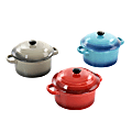 Crock-Pot Pembury 3-Piece Stoneware Casserole Dish Set, 9.6 Oz, Assorted Colors 1 thumbnail image