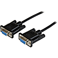 StarTech.com 2m Black DB9 RS232 Serial Null Modem Cable F/F - DB9 Female to Female - 9 pin RS232 Null Modem Cable - SCNM9FF2MBK 1 thumbnail image