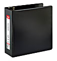 Office Depot® Brand Durable 3-Ring Binder, 4" D-Rings, 65% Recycled, Black 1 thumbnail image
