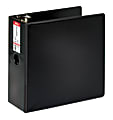 Office Depot® Brand Durable 3-Ring Binder, 5" D-Rings, 65% Recycled, Black