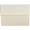 JAM Paper® Booklet Invitation Envelopes, A2, Gummed Seal, 30% Recycled, Strathmore Natural White, Pack Of 25