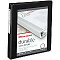 Office Depot® Brand Durable View 3-Ring Binder, 1" Round Rings, Black