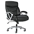 HON® Basyx Big & Tall Ergonomic Bonded Leather High Back Chair, Black/Silver Mist 1 thumbnail image