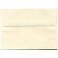 JAM Paper® Booklet Invitation Envelopes, A7, Gummed Seal, 30% Recycled, Strathmore Natural White, Pack Of 25