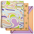 Divoga® Spiral Notebook, Whimsical Wonder Collection, 8 1/2" x 10 1/2", 1 Subject, College Ruled, 160 Pages (80 Sheets), Assorted Designs