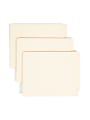 Smead® End-Tab Folders With Fastener, 8 1/2" x 11", Letter, Manila, Box of 50