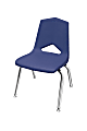 Marco Group™ MG1100 Series Stacking Chairs, 14-Inch, Navy/Chrome, Pack Of 6