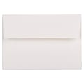 JAM Paper® Booklet Envelopes (Strathmore Paper), #4 Bar (A1), Gummed Seal, Strathmore Bright White Wove, Pack Of 25