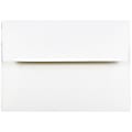 JAM Paper® Booklet Invitation Envelopes, A6, Gummed Seal, Strathmore, Bright White Wove, Pack Of 25