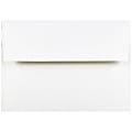 JAM Paper® Booklet Invitation Envelopes, A7, Gummed Seal, Wove Finish, Strathmore Bright White, Pack Of 25
