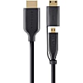 Belkin Tablet to HDTV Cable 4K/Ultra HD Compatible - 6ft HDMI/Micro HDMI A/V Cable for Tablet, Digital Camera, Smartphone, HDTV, Audio/Video Device - First End: 1 x HDMI