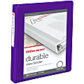 Office Depot® Brand Durable View 3-Ring Binder, 1" Round Rings, 49% Recycled, Purple