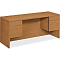 HON® Box/File Kneespace 60"W Computer Desk Credenza, Harvest