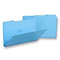 Globe-Weis® Pressboard Folders With Plain Tab, 1/3 Cut, Legal Size, Blue, Pack Of 25 1 thumbnail image