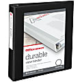 Office Depot® Brand Durable View 3-Ring Binder, 1 1/2" Round Rings, Black