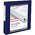 Office Depot® Brand Durable View 3-Ring Binder, 1 1/2" Round Rings, 49% Recycled, Blue
