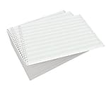 Domtar Continuous Form Paper, Unperforated, 14 7/8" x 11", 20 Lb, 1/2" Green Bar, Carton Of 2,300 Forms 1 thumbnail image
