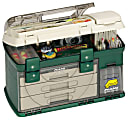 Plano Molding 737 Hard Tackle System, 12" x 12" x 21 1/4", Beige/Metallic Green 1 thumbnail image