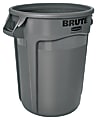 Rubbermaid® Round Brute® Container, 32 Gallons, Gray