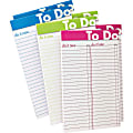Ampad To Do List Notepad - 50 Sheets - 5" x 8" - White Paper - Assorted Cover - Micro Perforated - 6 / Pack