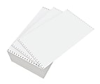 Domtar Continuous Form Paper, Unperforated, 14 7/8" x 8 1/2", 18 Lb, Blank White, Carton Of 3,000 Forms