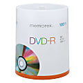 Memorex™ DVD-R Recordable Media Spindle, 4.7GB/120 Minutes, Pack Of 100 1 thumbnail image