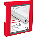 Office Depot® Brand Durable View 3-Ring Binder, 1 1/2" Round Rings, Red 1 thumbnail image