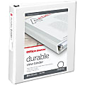 Office Depot® Brand Durable View 3-Ring Binder, 1 1/2" Round Rings, White