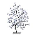 Simple Designs Morning Glory Lighted Decorative Tree, 23 5/8"H, Clear Shade/Silver Base