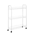 Honey-can-do CRT-01149 3-tier Laundry Cart, White - 3 Shelf - 22.8" Length x 7.9" Width x 31.3" Height - White