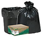 Webster® EarthSense® 0.65 mil Trash Bags, 10 gal, 24"H x 23"W, 75% Recycled, Black, 500 Bags 1 thumbnail image