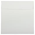 JAM Paper® Strathmore Invitation Envelopes, 8 1/2" x 8 1/2", Gummed Seal, Bright White, Pack Of 25