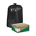 Webster® EarthSense® 1.25 mil Trash Bags, 60 gal, 38"H x 58"W, 75% Recycled, Black, 100 Bags