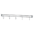 Alera Hook Bars For Wire Shelving, 5 Hooks, 24"D, Silver, Set Of 2 Bars